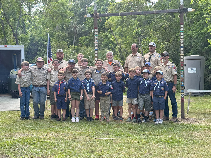 Pack 721 Group Picture from Cross Over Campout